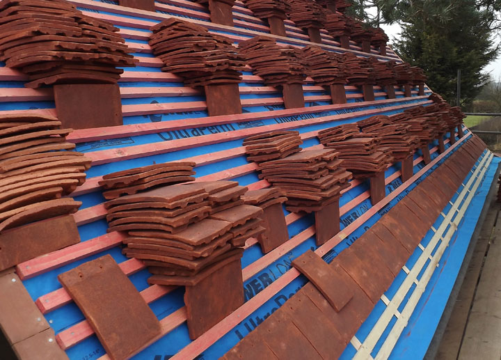 hand made keymer clay roof tiles